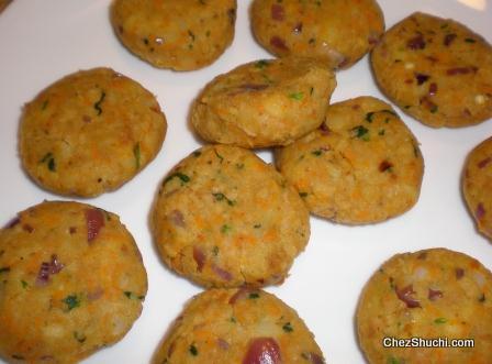 soy patties are ready for frying